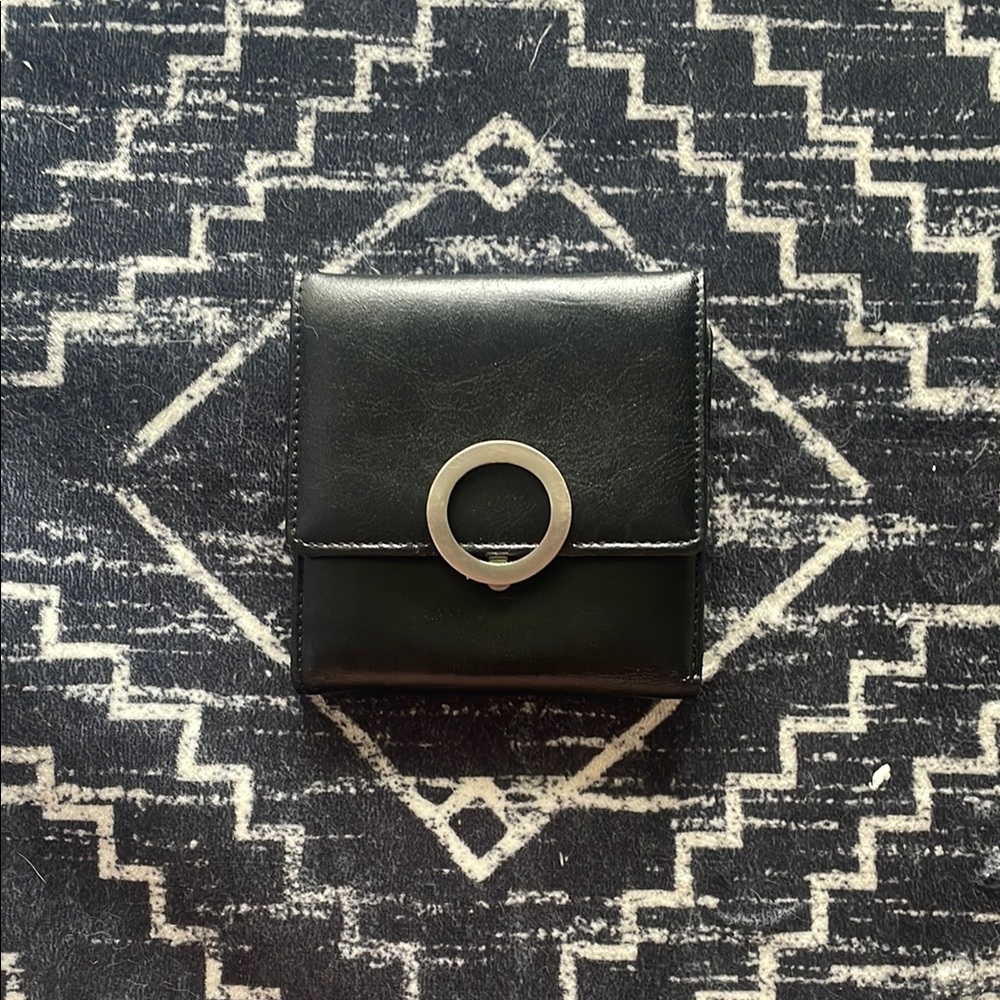 Black Wallet with Silver Accent